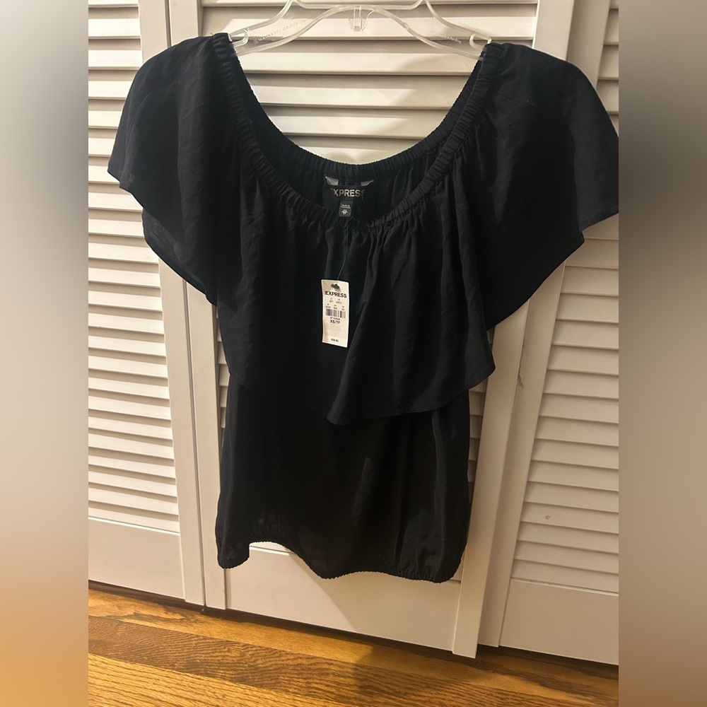 Express Women's Elegant Black Blouse